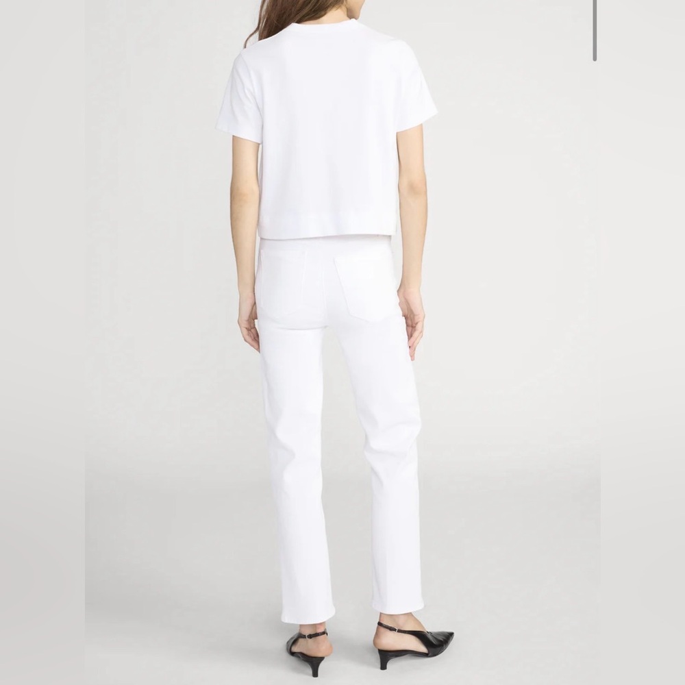 NEW FRAME Denim le sleek high rise straight leg jean, white 25 - Picture 5 of 12